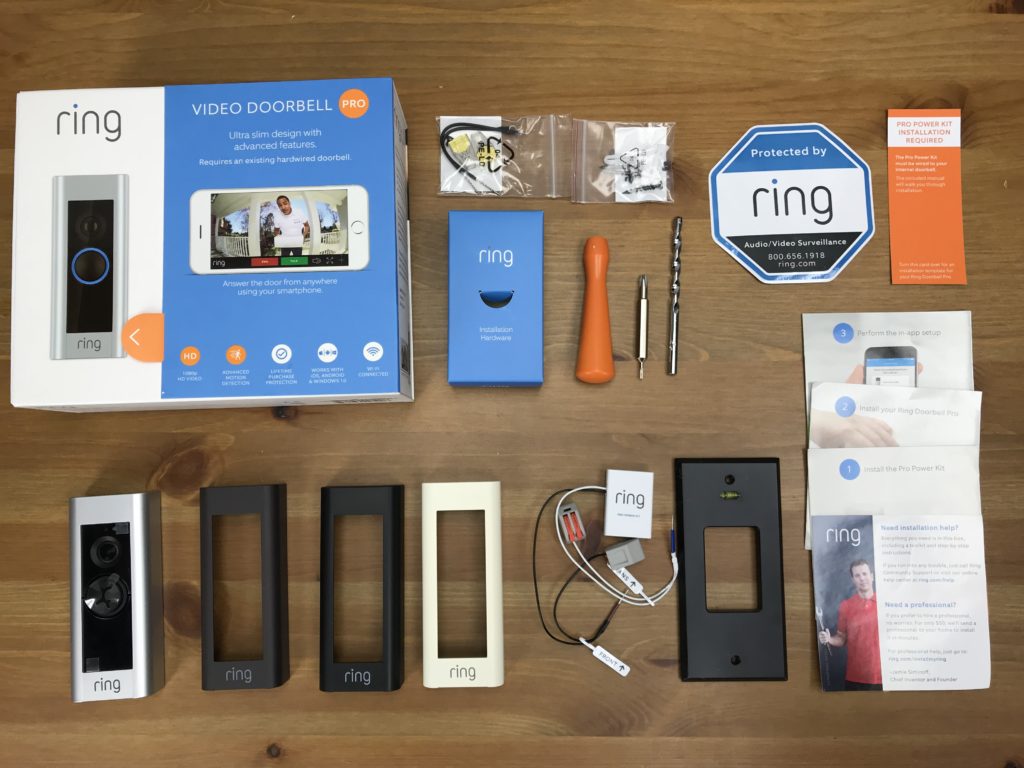 ring doorbell pro package contents