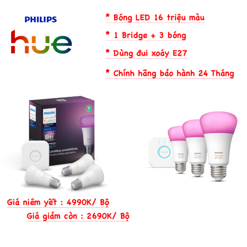 Philips HUE Starter kit E27 800lumen - Ảnh 2