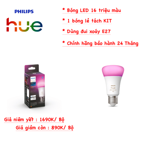 Philips Hue WAC E27 65w 800lumen - Ảnh 2