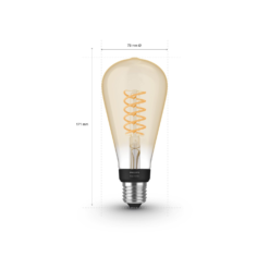 Alternative view of Philips HUE Single bulb Filament ST72 E27