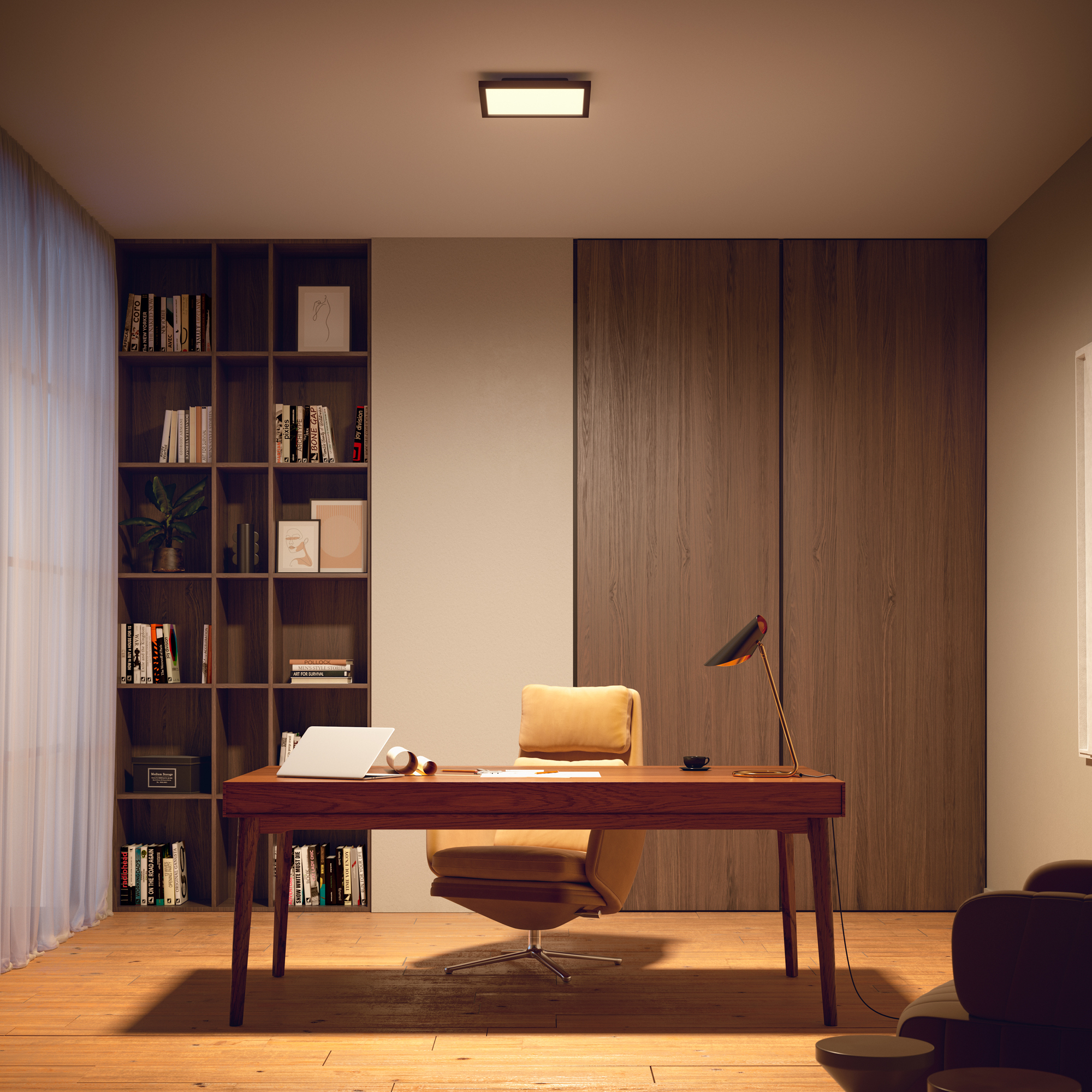 philips hue aurelle square panel in black lifestyle 2