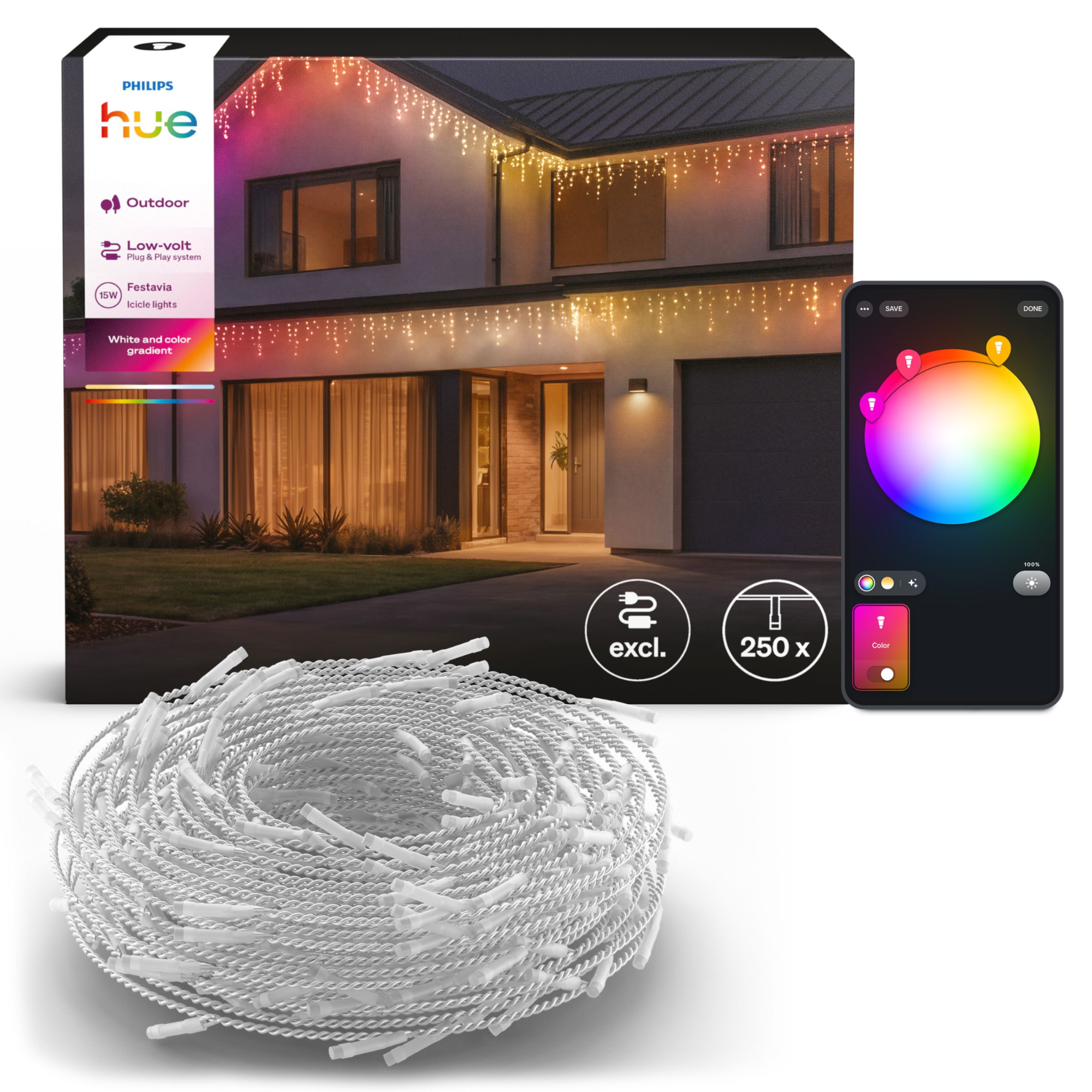 Philips HUE Festavia icicle lights 7 Philips HUE Festavia icicle lights - Ảnh 5