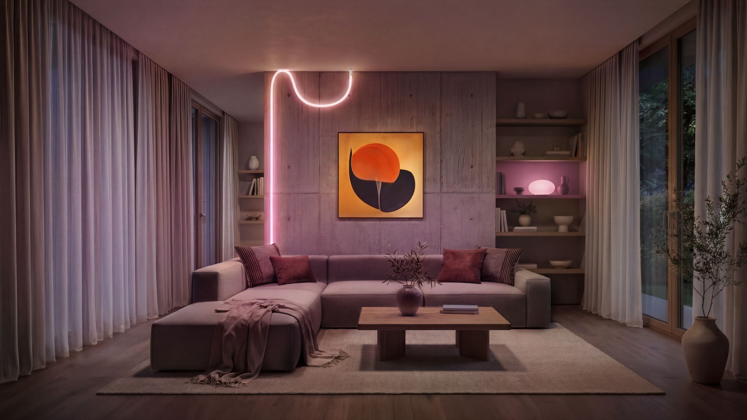 Philips Hue Liane 360° rope light 48 HUE Liane 360 rope light NonWeight chromasync Image PUP 16x9 1