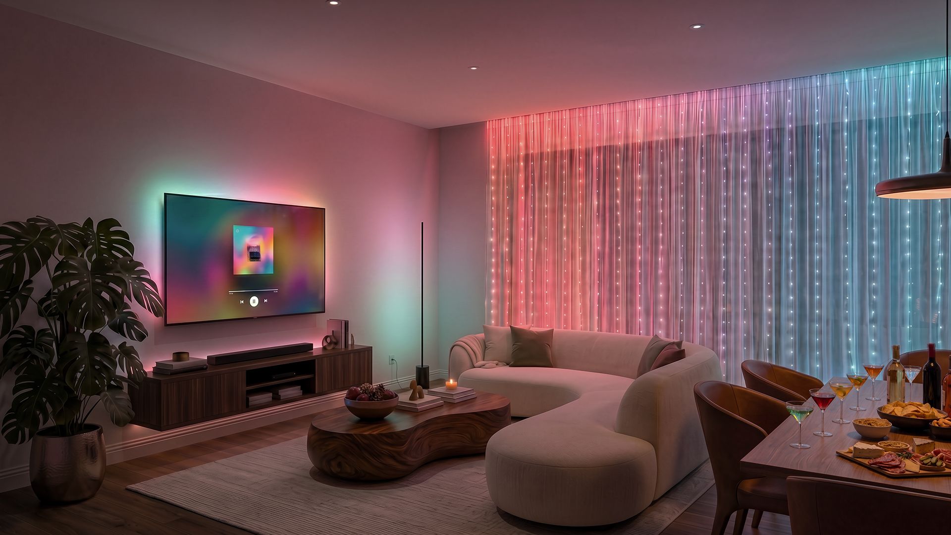 Philips HUE Festavia curtain lights 12 Hue Festavia Curtain 16x9 PUP 2