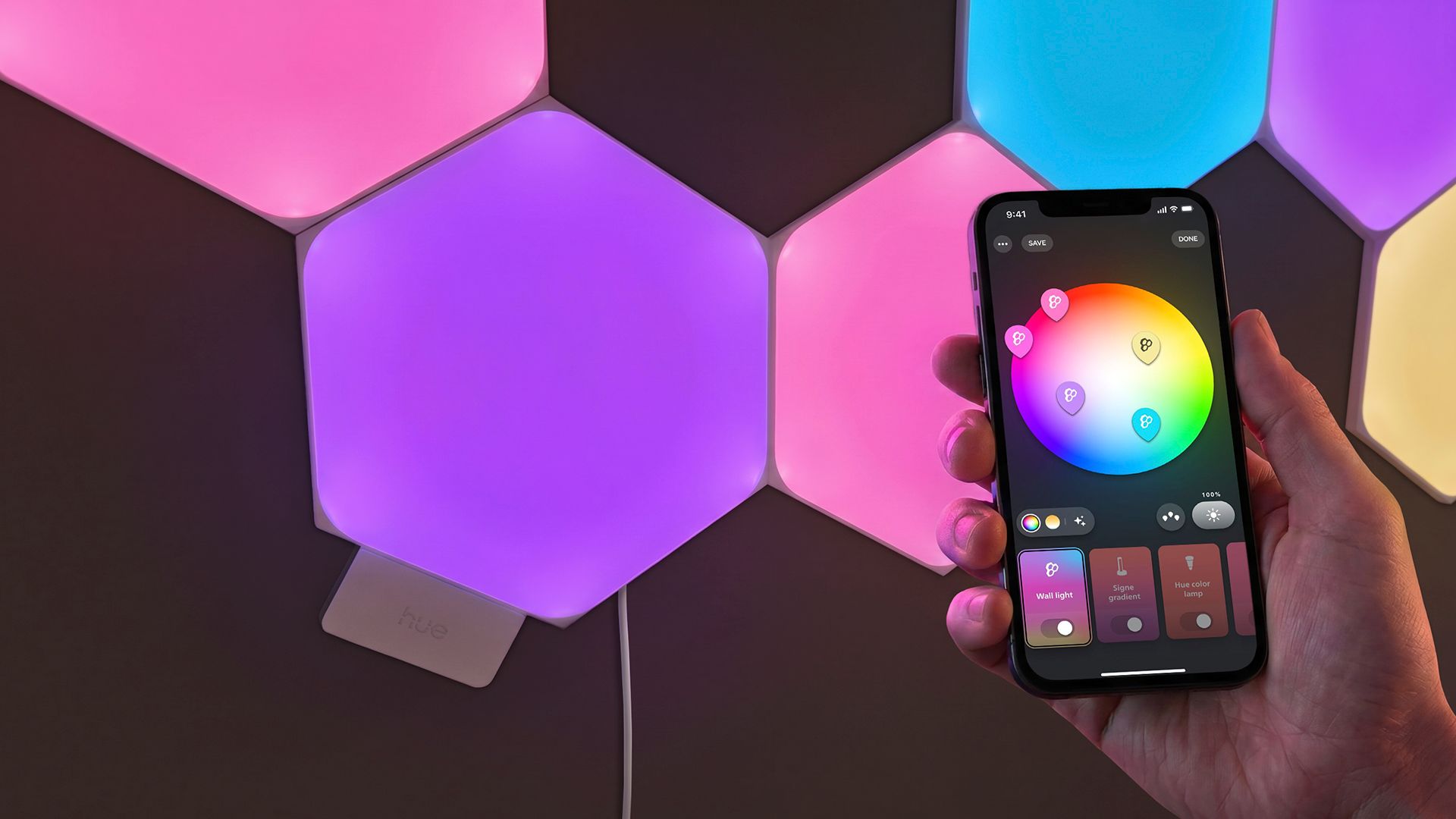 Philips Hue wall light module 12 Hue Nanoleaf Image Bedroom 16x9 PUP 14 1