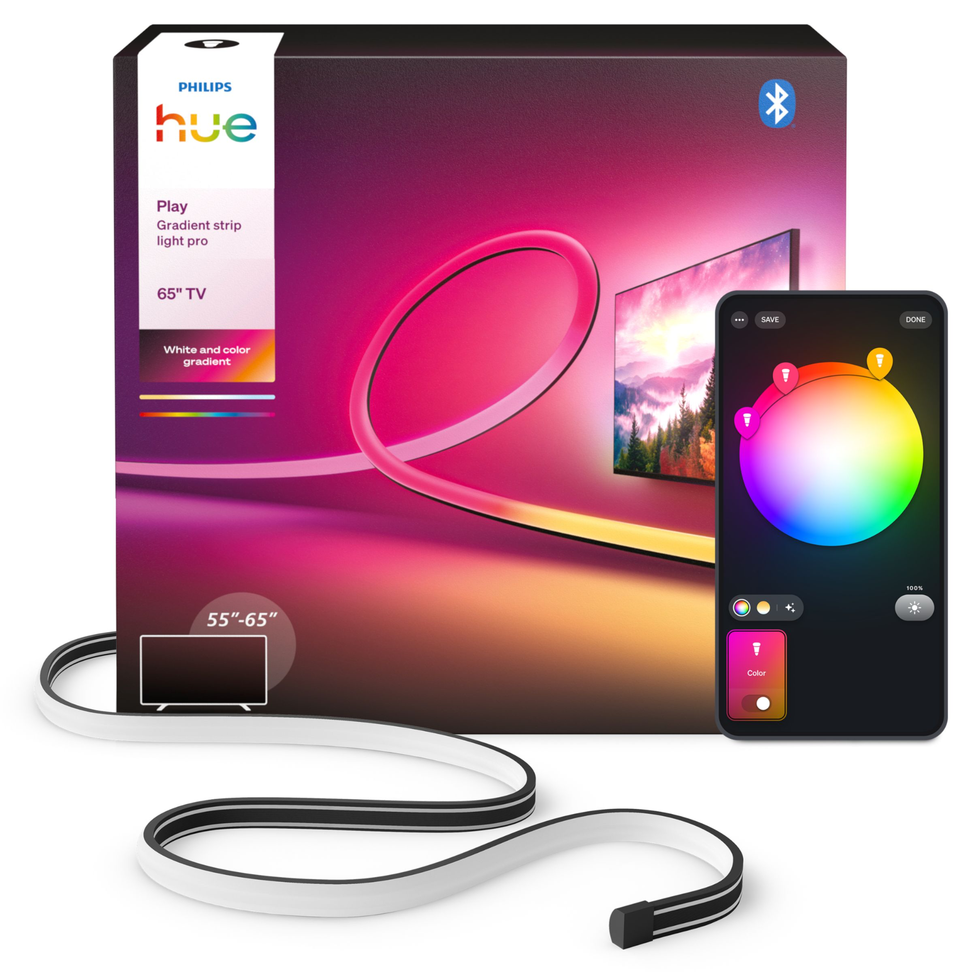 Philips HUE Play gradient strip light pro 65"-85"-100" 6 Philips HUE Play gradient strip light pro 65"-85"-100" - Ảnh 4