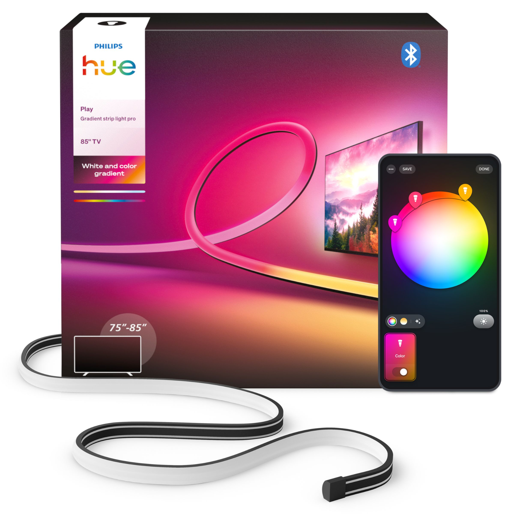 Philips HUE Play gradient strip light pro 65"-85"-100" 8 Philips HUE Play gradient strip light pro 65"-85"-100" - Ảnh 6